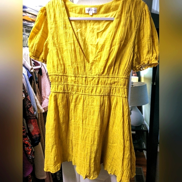 Privacy Please Golden Mini dress Large - Picture 1 of 5